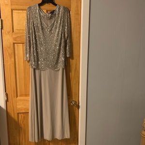 Pisarro Nights Sliver Beaded Dress